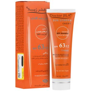 کرم ضد آفتاب رنگی دکتر ژیلا SPF63 مناسب انواع پوست ۵۰ گرم