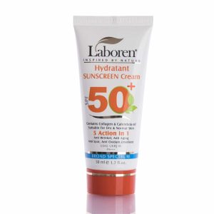 کرم ضد آفتاب بی رنگ آبرسان لابورن با SPF50 مناسب پوست های خشک و نرمال ۵۰ میلی لیتر
