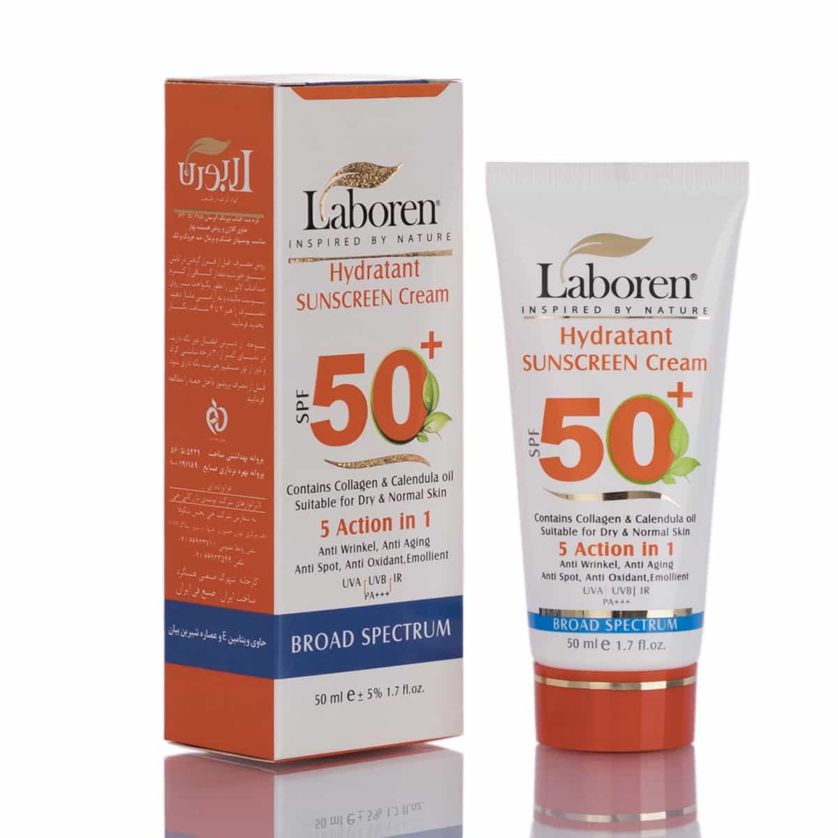 کرم ضد آفتاب بی رنگ آبرسان لابورن با SPF50 مناسب پوست های خشک و نرمال ۵۰ میلی لیتر - تصویر 2