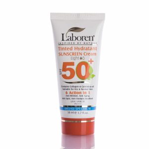 کرم ضدآفتاب رنگی (روشن) SPF 50 لابورن مناسب پوست های خشک و نرمال، ضدچروک و لک ۵۰ میلی لیتر