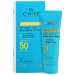 کرم ضد آفتاب رنگی (بژ روشن) SPF50 سینره مناسب انواع پوست ۵۰ میلی لیتر