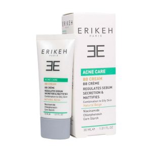 بی بی کرم ضدآکنه اریکه (ERIKEH) مناسب پوست مختلط تا چرب 30 میلی لیتر