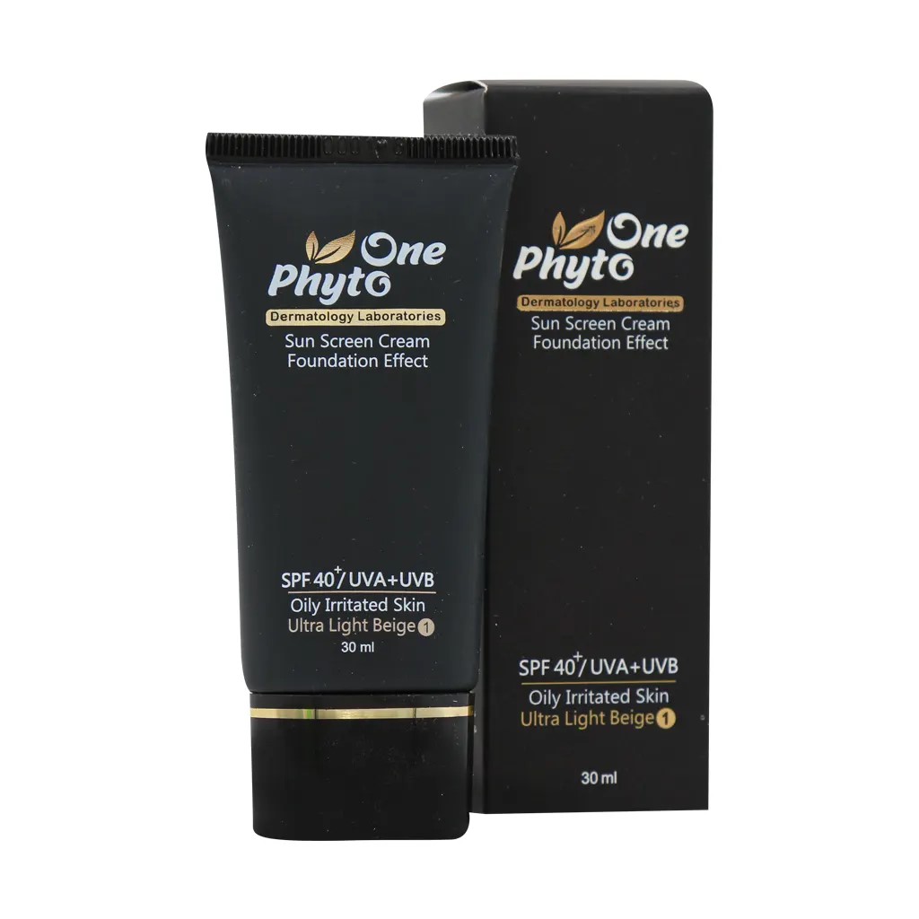 ضد آفتاب کرم پودری (بژ طبیعی) SPF40 فیتو وان مناسب پوست چرب و حساس 30 میلی لیتر