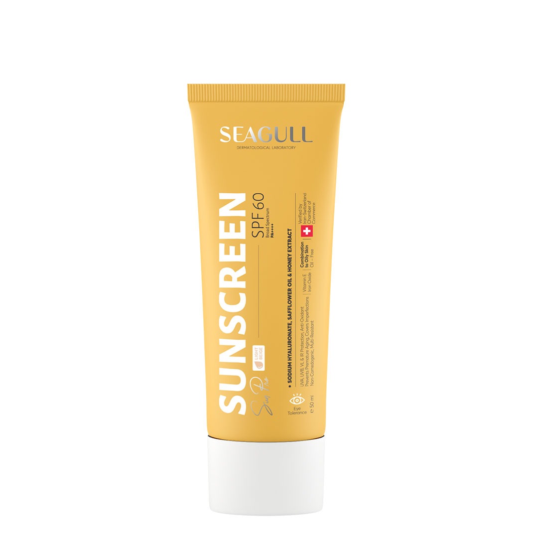 کرم ضد آفتاب رنگی (بژ روشن) SPF60 سی گل مناسب پوست چرب و مختلط ۵۰ میلی لیتر - تصویر 2