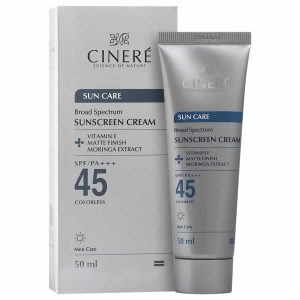 کرم ضد آفتاب فاقد چربی SPF45 مخصوص آقایان سینره ۵۰ میلی لیتر