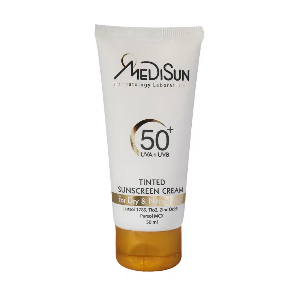 کرم ضد آفتاب رنگی (بژ طبیعی) SPF50 مدیسان مناسب پوست خشک و معمولی ۵۰ میلی لیتر - تصویر 2