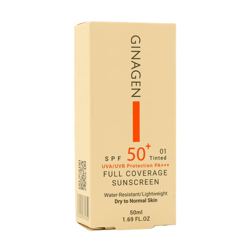 کرم ضد آفتاب رنگی (01) ژیناژن SPF50 مناسب پوست خشک و معمولی ۵۰ میلی لیتر - تصویر 2