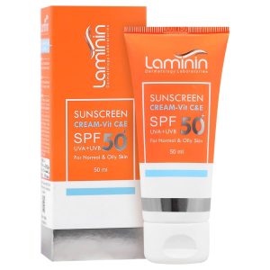 کرم ضد آفتاب فاقد چربی SPF50 لامینین مناسب پوست های معمولی تا چرب ۵۰ میلی لیتر