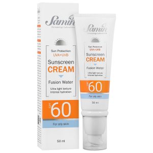 ضد آفتاب فیوژن واتر پوست چرب ثمین با SPF60 حجم ۵۰ میلی لیتر