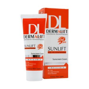 کرم ضد آفتاب بی رنگ SPF50 درمالیفت مناسب پوست های چرب ۴۰ میلی لیتر