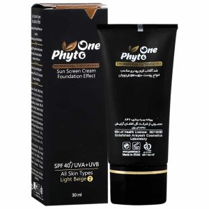 کرم ضد آفتاب کرم پودری (بژ روشن) SPF40 فیتو وان مناسب انواع پوست ۳۰ میلی لیتر