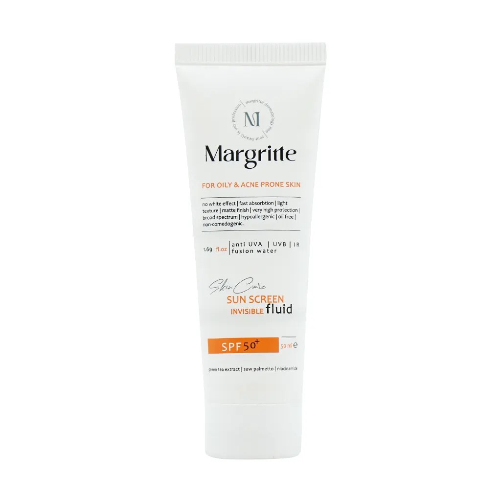 فلوئید ضد آفتاب SPF50 مارگریت مناسب پوست چرب و آکنه ای ۵۰ میلی لیتر - تصویر 2