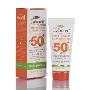 کرم ضد آفتاب رنگی (روشن) لابورن SPF50 مناسب پوست چرب ۵۰ میلی